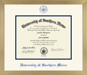 University of Southern Maine diploma frame - Icon in Chardonnay