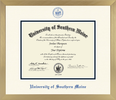 University of Southern Maine diploma frame - Icon in Chardonnay