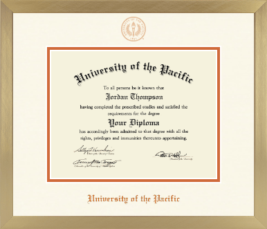 University of the Pacific diploma frame - Icon in Chardonnay