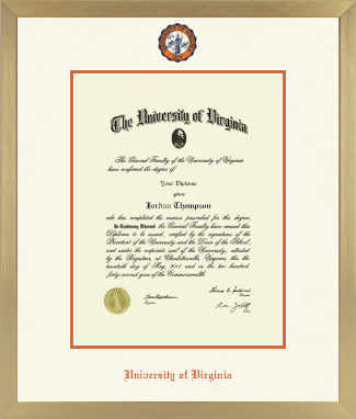 University of Virginia diploma frame - Icon in Chardonnay