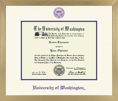 University of Washington diploma frame - Icon in Chardonnay
