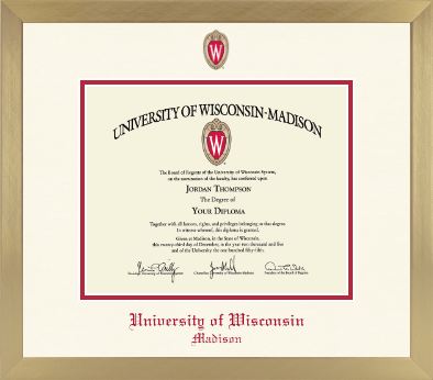 University of Wisconsin Madison diploma frame - Icon in Chardonnay