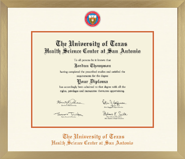 UT Health Science Center at San Antonio diploma frame - Icon in Chardonnay