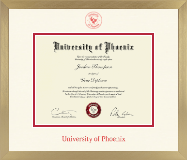 University of Phoenix diploma frame - Icon in Chardonnay