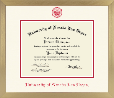 University of Nevada Las Vegas diploma frame - Icon in Chardonnay