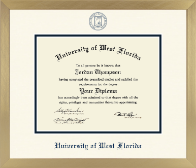 University of West Florida diploma frame - Icon in Chardonnay