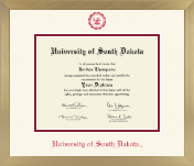 University of South Dakota diploma frame - Icon in Chardonnay