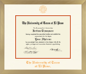 University of Texas at El Paso diploma frame - Icon in Chardonnay