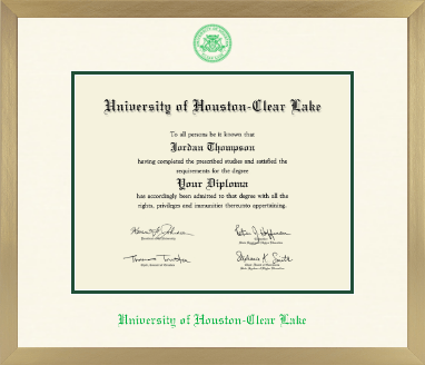 University of Houston-Clear Lake diploma frame - Icon in Chardonnay