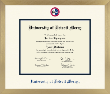 University of Detroit Mercy diploma frame - Icon in Chardonnay