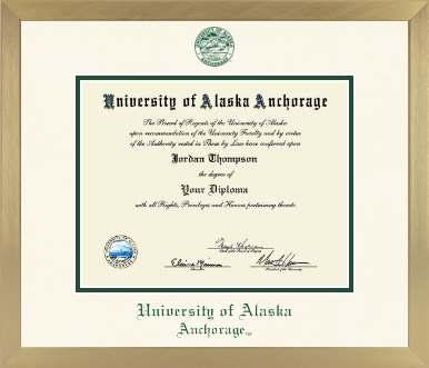 University of Alaska Anchorage diploma frame - Icon in Chardonnay
