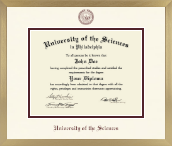 University of the Sciences in Philadelphia diploma frame - Icon in Chardonnay