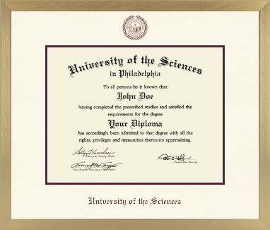 University of the Sciences in Philadelphia diploma frame - Icon in Chardonnay