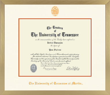 The University of Tennessee Martin diploma frame - Icon in Chardonnay