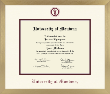 University of Montana Missoula diploma frame - Icon in Chardonnay