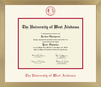 University of West Alabama diploma frame - Icon in Chardonnay