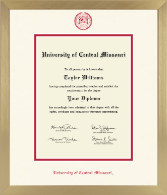 University of Central Missouri diploma frame - Icon in Chardonnay