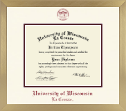 University of Wisconsin La Crosse diploma frame - Icon in Chardonnay