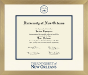 University of New Orleans diploma frame - Icon in Chardonnay