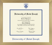University of Saint Joseph in Connecticut diploma frame - Icon in Chardonnay
