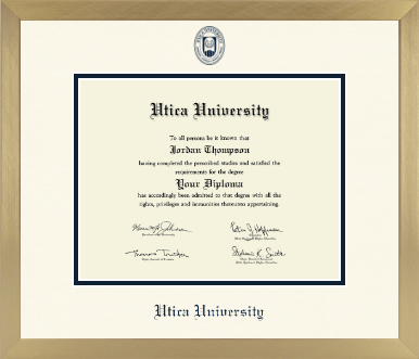 Utica University diploma frame - Icon in Chardonnay