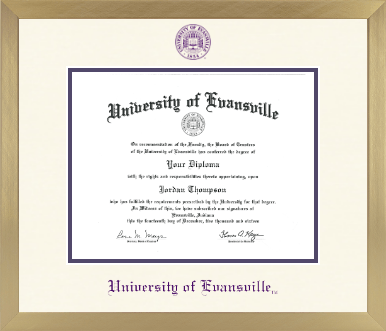 University of Evansville diploma frame - Icon in Chardonnay