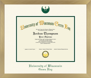 University of Wisconsin Green Bay diploma frame - Icon in Chardonnay