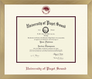University of Puget Sound diploma frame - Icon in Chardonnay