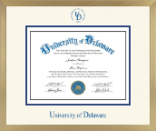 University of Delaware diploma frame - Icon in Chardonnay