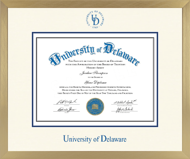 University of Delaware diploma frame - Icon in Chardonnay