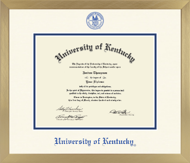 University of Kentucky diploma frame - Icon in Chardonnay