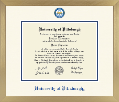 University of Pittsburgh diploma frame - Icon in Chardonnay