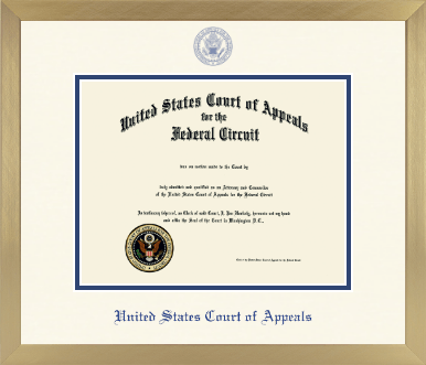 The United States Court of Appeals diploma frame - Icon in Chardonnay