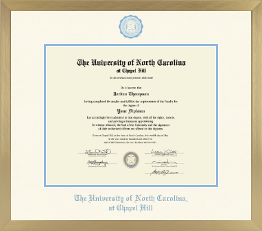 University of North Carolina Chapel Hill diploma frame - Icon in Chardonnay