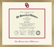 The University of Oklahoma diploma frame - Icon in Chardonnay
