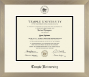 Temple University diploma frame - Icon in Light Champagne