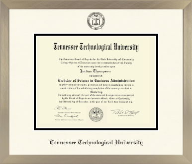 Tennessee Technological University diploma frame - Icon in Light Champagne
