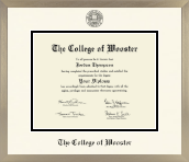 The College of Wooster diploma frame - Icon in Light Champagne