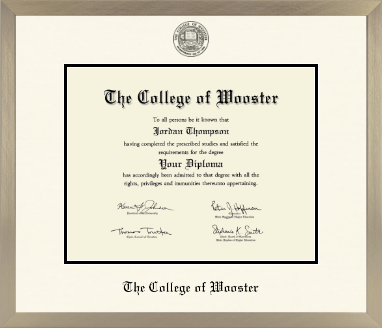 The College of Wooster diploma frame - Icon in Light Champagne