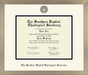 The Southern Baptist Theological Seminary diploma frame - Icon in Light Champagne