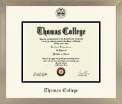 Thomas College diploma frame - Icon in Light Champagne