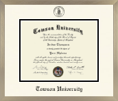 Towson University diploma frame - Icon in Light Champagne