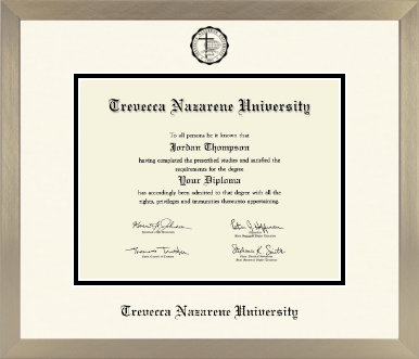 Trevecca Nazarene University diploma frame - Icon in Light Champagne