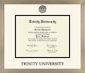 Trinity University diploma frame - Icon in Light Champagne