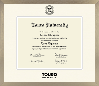 Touro University diploma frame - Icon in Light Champagne