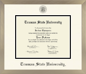 Truman State University diploma frame - Icon in Light Champagne