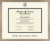 Thomas M. Cooley Law School diploma frame - Icon in Light Champagne