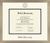 Tiffin University diploma frame - Icon in Light Champagne