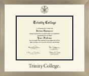Trinity College diploma frame - Icon in Light Champagne