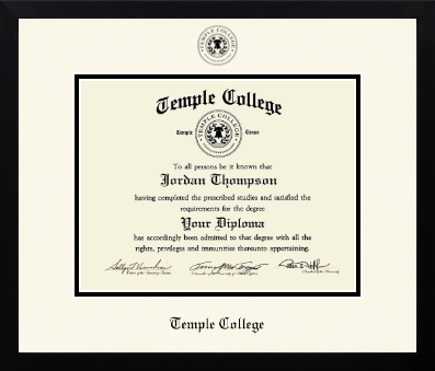Temple College diploma frame - Icon in Gotham
